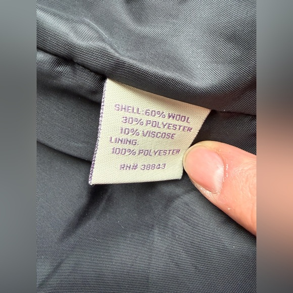American Rag Cie 1984 Black Wool Blend Pea Coat Sz M - Picture 5 of 8